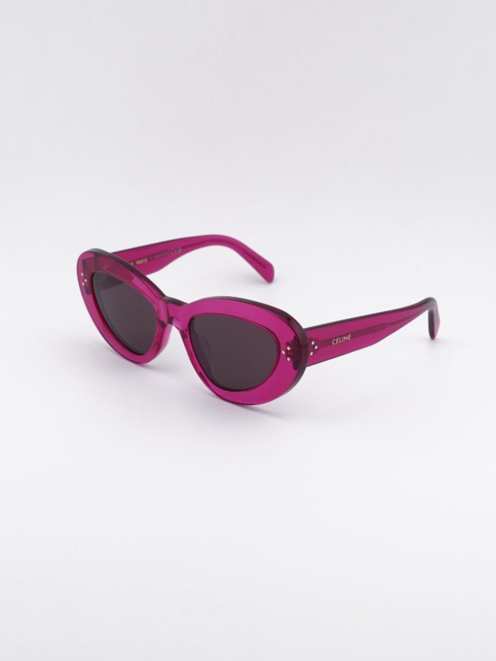 Celine CL40320U 72Y Women Sunglasses Purple Cat Eye Frame, Violet Lenses
